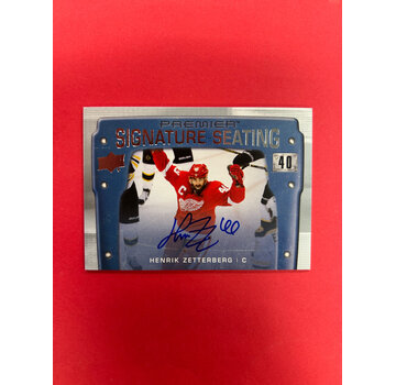 UPPER DECK 2021-22 UPPER DECK PREMIER HENRIK ZETTERBERG SIGNATURE SEATING AUTO