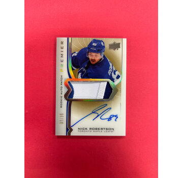 UPPER DECK 2020-21 UPPER DECK PREMIER NICK ROBERTSON PREMIER AUTO PATCH GOLD /35