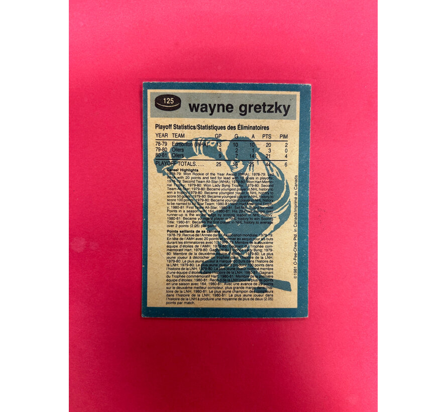 1981-82 O-PEE-CHEE WAYNE GRETZKY IN ACTION