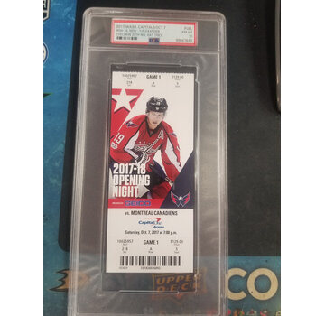 PSA OVECHKIN 20th HAT TRICK GRADED TICKET STUB PSA 10 CAPITALS CANADIENS 2017 OCT.7