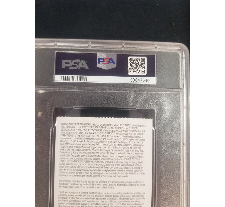 OVECHKIN 20th HAT TRICK GRADED TICKET STUB PSA 10 CAPITALS CANADIENS 2017 OCT.7