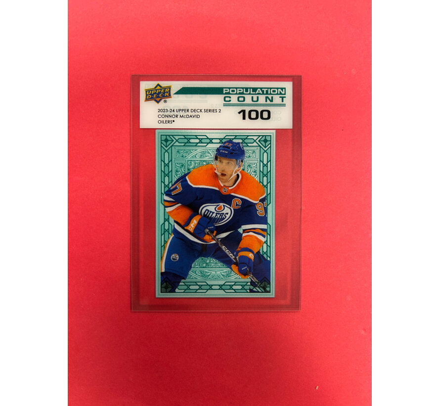 2023-24 UPPER DECK SERIES 2 CONNOR MCDAVID POPULATION COUNT 100
