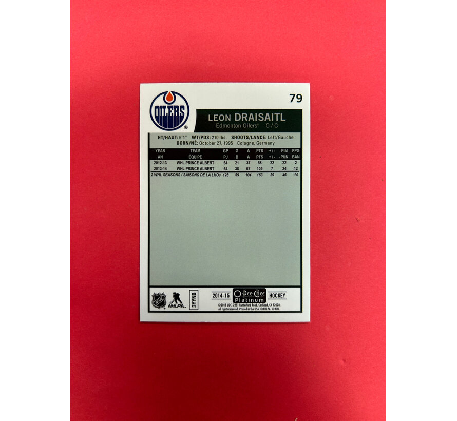 2014-15 O-PEE-CHEE PLATINUM LEON DRAISAITL RETRO ROOKIE