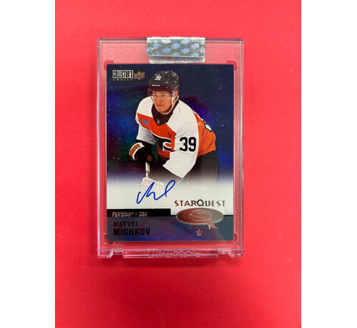 UPPER DECK 2024-25 UPPER DECK CLEAR CUT MATVEI MICHKOV STARQUEST ROOKIE AUTOGRAPH