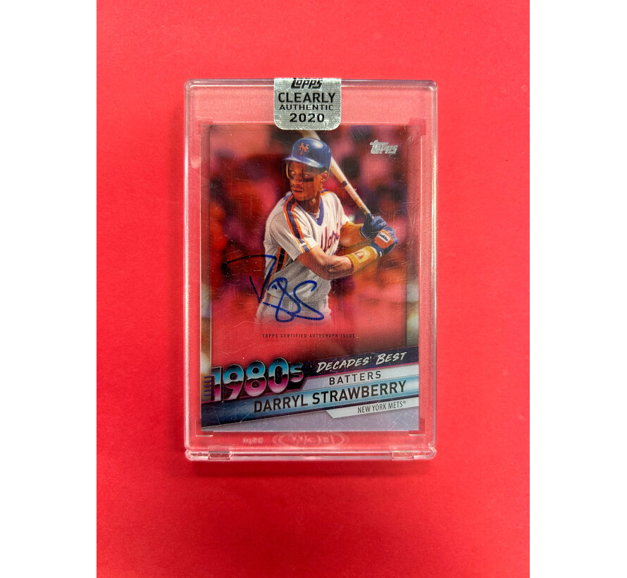 2020 TOPPS CLEARLY DARRYL STRAWBERRY DECADES BEST AUTOGRAPH
