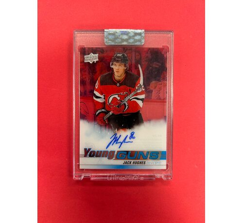 UPPER DECK 2024-25 UPPER DECK CLEAR CUT JACK HUGHES YOUNG GUNS AUTOGRAPH RETRO