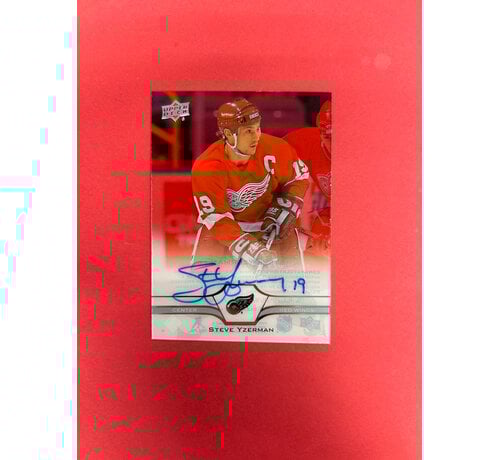 UPPER DECK 2020-21 UPPER DECK CLEAR CUT STEVE YZERMAN AUTOGRAPH