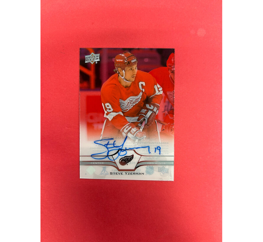 2020-21 UPPER DECK CLEAR CUT STEVE YZERMAN AUTOGRAPH