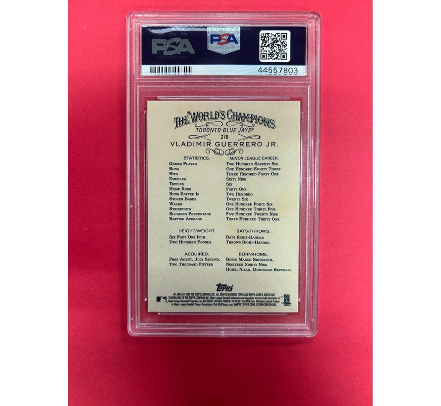 2019 TOPPS ALLEN AND GINTER VLADIMIR GUERRERO JR ROOKIE PSA GRADED 9