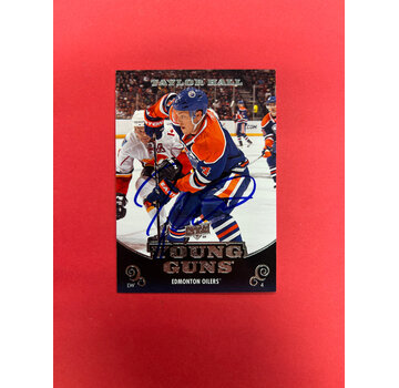 UPPER DECK 2010-11 UPPER DECK SERIES 1 TAYLOR HALL YOUNG GUNS AUTOGRAPHED IN PERSON