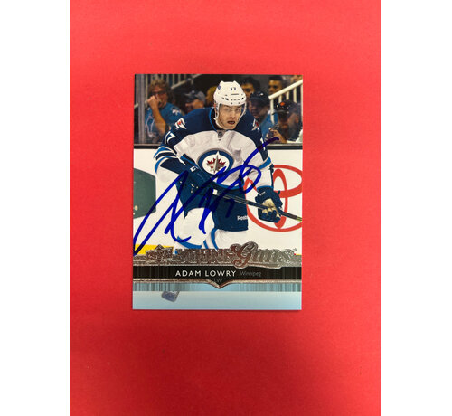 UPPER DECK 2014-25 UPPER DECK SERIES 1 ADAM LOWRY YOUNG GUNS AUTOGRAPHED IN PERSON