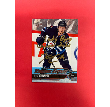 UPPER DECK 2016-17 UPPER DECK SERIES 1 KYLE CONNOR YOUNG GUNS AUTOGRAPHED IN PERSON INSCRIBED "LADY BYNG WINNER 2022"