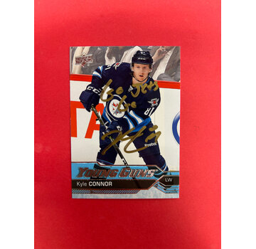 UPPER DECK 2016-17 UPPER DECK SERIES 1 KYLE CONNOR YOUNG GUNS AUTOGRAPHED IN PERSON INSCRIBED "GO JETS GO"