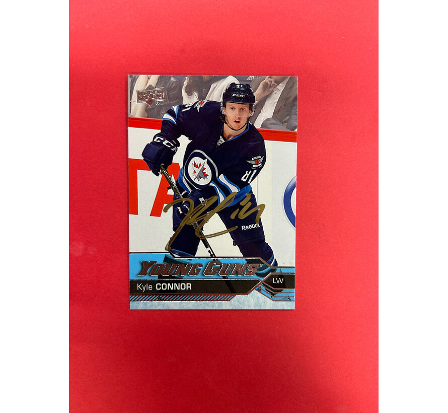 2016-17 UPPER DECK SERIES 1 KYLE CONNOR YOUNG GUNS AUTOGRAPHED IN PERSON