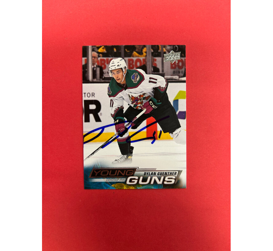 2022-23 UPPER DECK SERIES 2 DYLAN GUENTHER YOUNG GUNS AUTOGRAPHED IN PERSON
