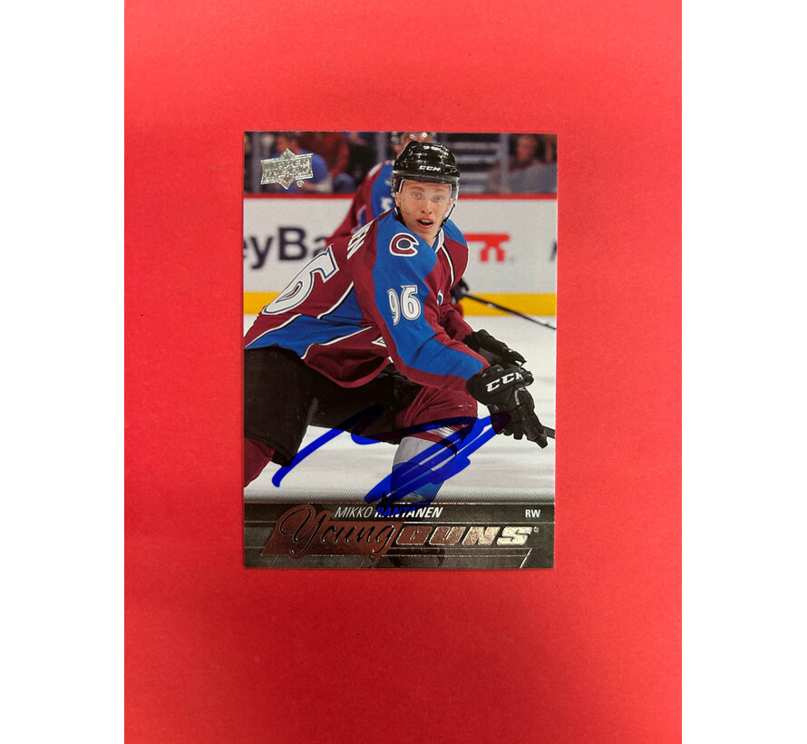2015-16 UPPER DECK SERIES 1 MIKKO RANTANEN YOUNG GUNS AUTOGRAPHED IN PERSON