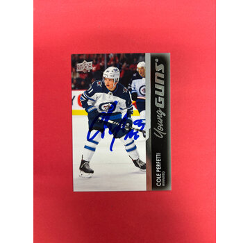 UPPER DECK 2021-22 UPPER DECK SERIES 2 COLE PERFETTI YOUNG GUNS AUTOGRAPHED IN PERSON