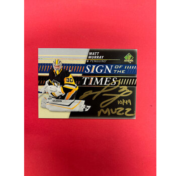 UPPER DECK 2019-20 SP AUTHENTIC MATT MURRAY SIGN OF THE TIMES BLACK INSCRIBED /49