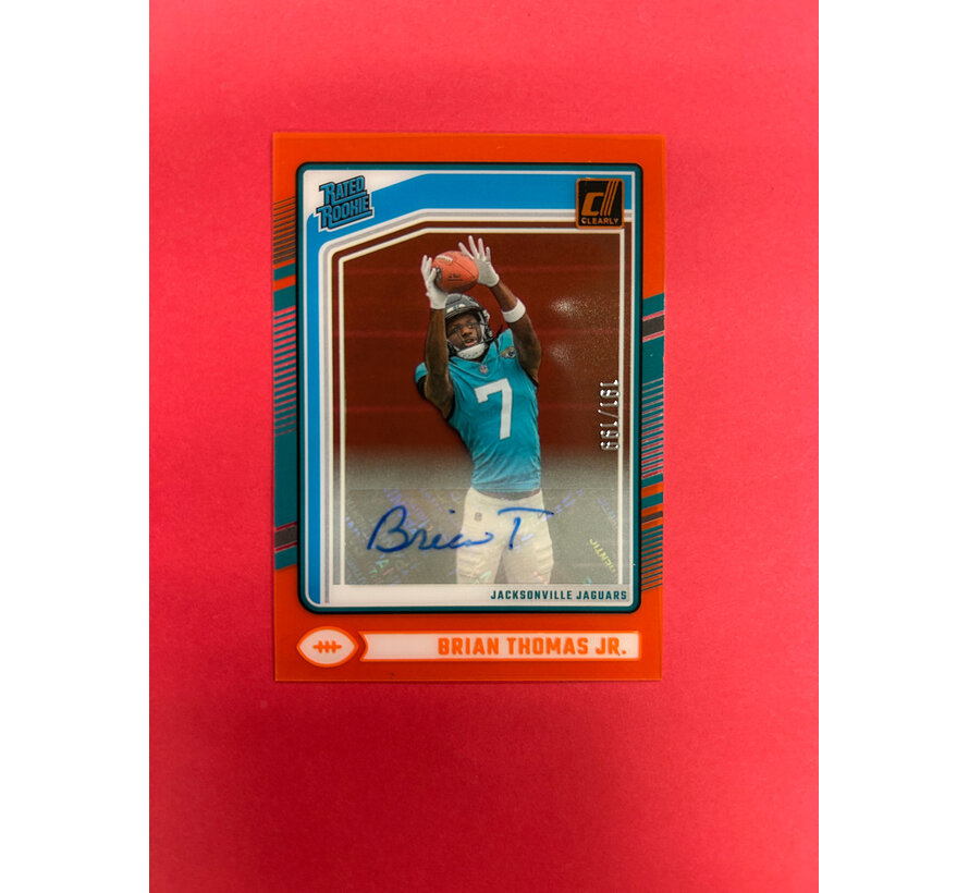 2024 PANINI CLEARLY BRIAN THOMAS RATED ROOKIE AUTOGRAPH /199
