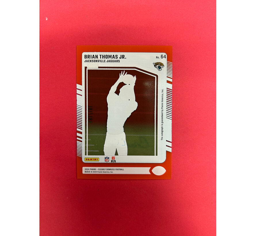 2024 PANINI CLEARLY BRIAN THOMAS RATED ROOKIE AUTOGRAPH /199