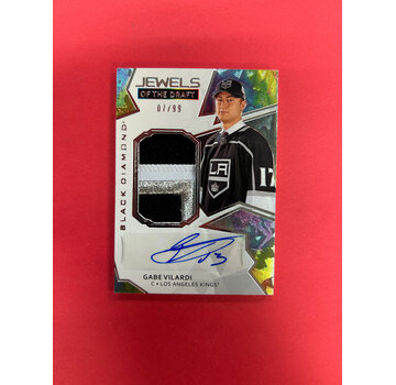 UPPER DECK 2020-21 UPPER DECK BLACK DIAMOND GABE VILARDI JEWELS OF THE DRAFT PATCH AUTO /99