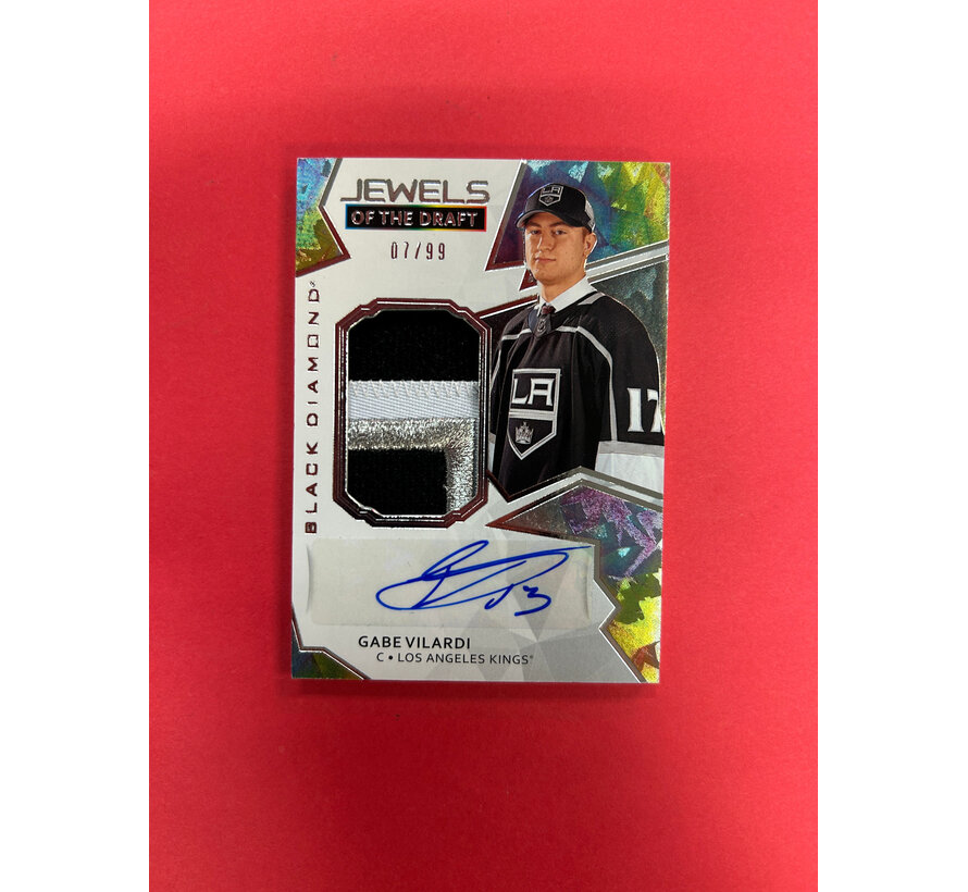 2020-21 UPPER DECK BLACK DIAMOND GABE VILARDI JEWELS OF THE DRAFT PATCH AUTO /99