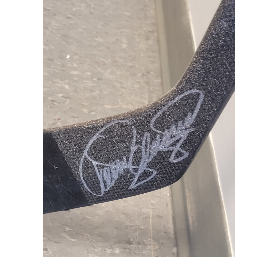 TEEMU SELANNE 2012-13 AUTOGRAPHED ANAHEIM DUCKS GAME USED STICK DOUBLE DEKE COA