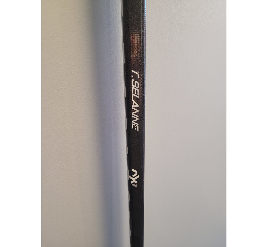 TEEMU SELANNE 2012-13 AUTOGRAPHED ANAHEIM DUCKS GAME USED STICK DOUBLE DEKE COA