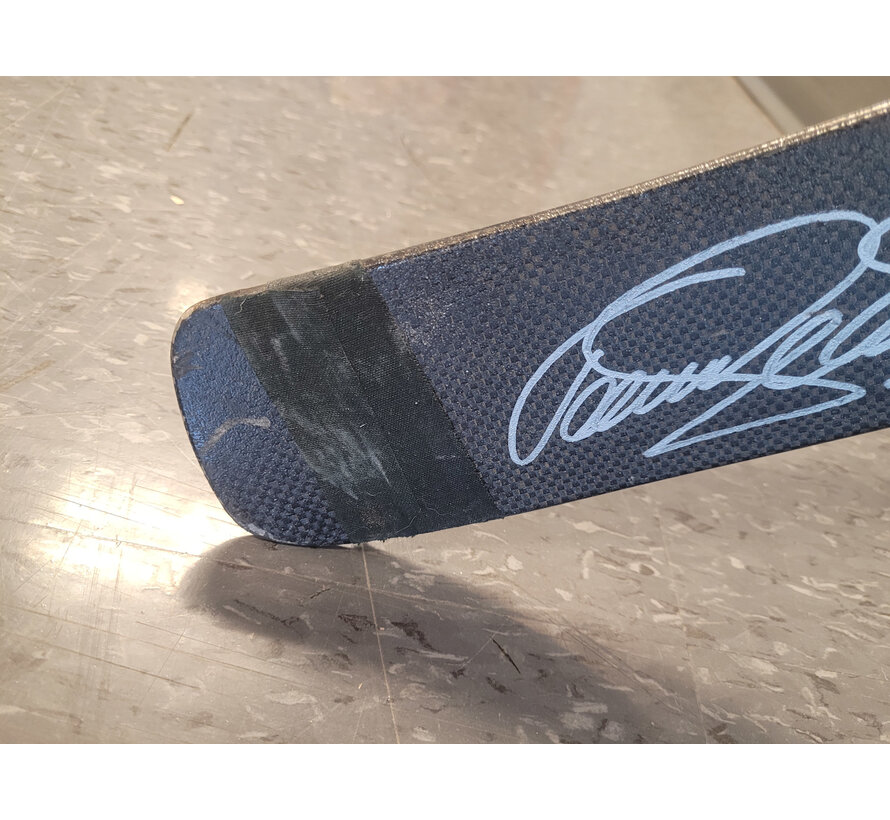 TEEMU SELANNE 2012 AUTOGRAPHED ANAHEIM DUCKS GAME USED STICK NO COA