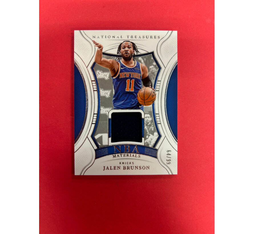 2024-25 PANINI NATIONAL TREASURES JALEN BRUNSON NBA MATERIALS /99