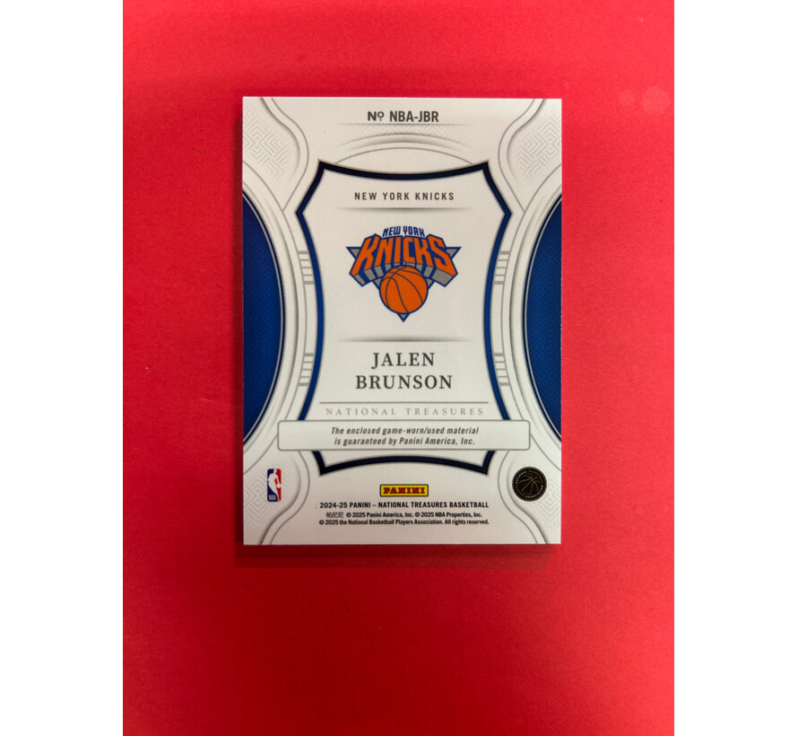 2024-25 PANINI NATIONAL TREASURES JALEN BRUNSON NBA MATERIALS /99
