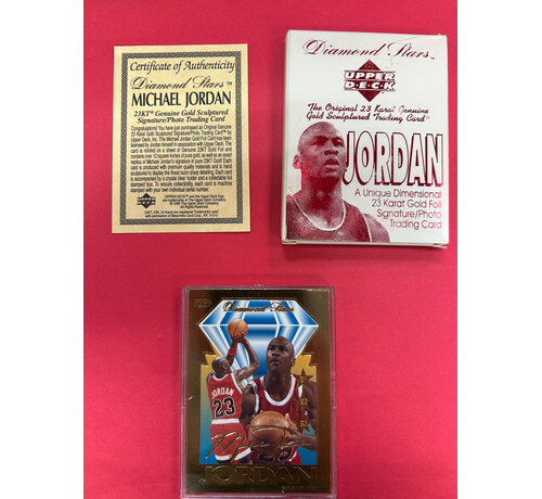 UPPER DECK UPPER DECK MICHAEL JORDAN DIAMOND STARS PROMO 23KT GOLD COMPLETE