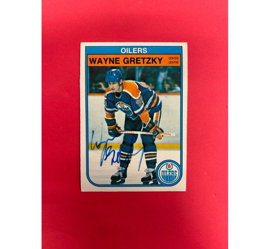 1983-84 O-PEE-CHEE WAYNE GRETZKY IN PERSON AUTO TIME PERIOD / ERA CORRECT