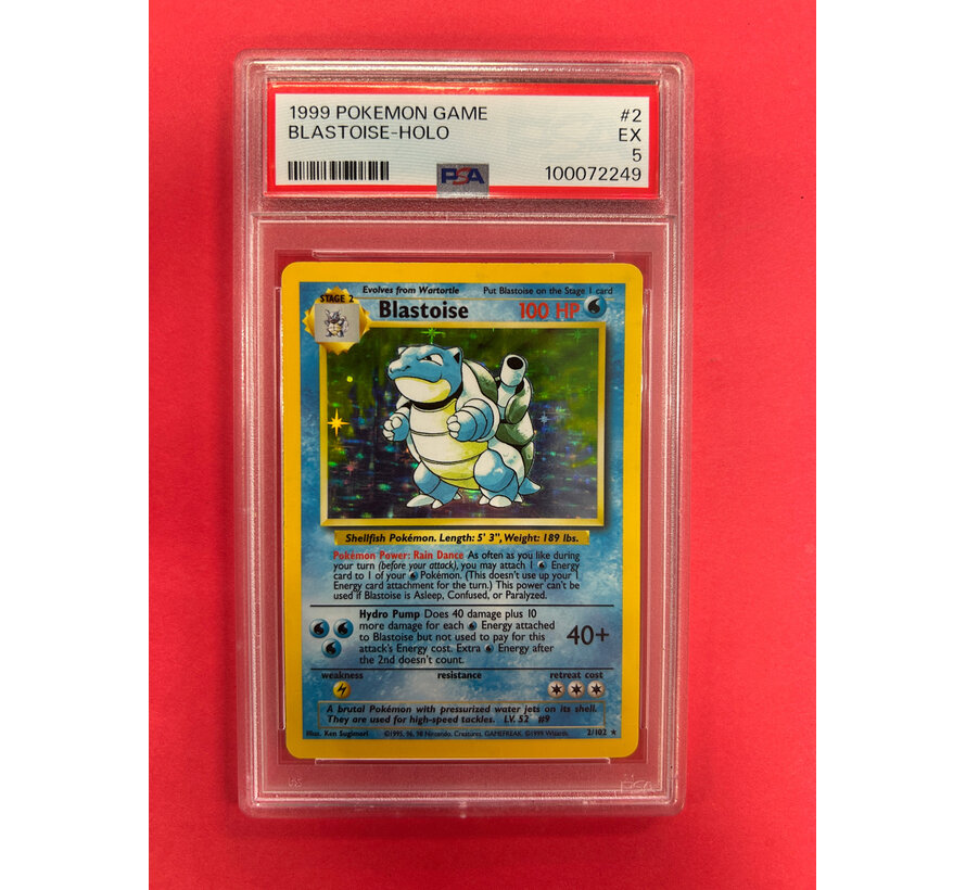 1999 POKEMON BASE SET BLASTOISE PSA GRADED 5
