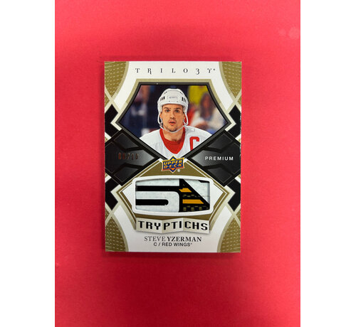 UPPER DECK 2018-19 UPPER DECK TRILOGY STEVE YZERMAN TRYPTICHS STICK /10