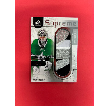 UPPER DECK 2022-23 SP GAME USED JAKE OETTINGER SUPREME PATCHES /15