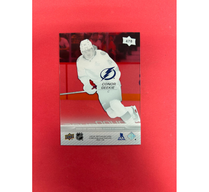 2024-25 UPPER DECK SERIES 2 CONOR GEEKIE YOUNG GUNS CLEAR CUT