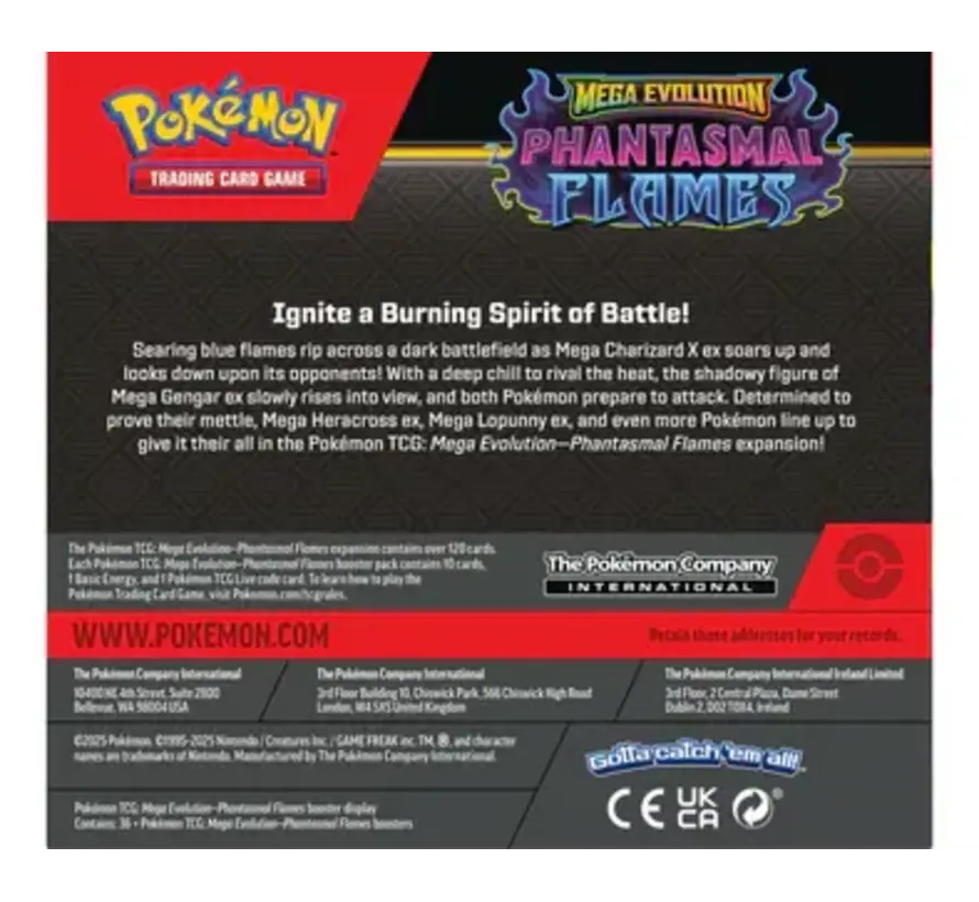 POKEMON ME02 PHANTASMAL FLAMES BOOSTER DISPLAY BOX