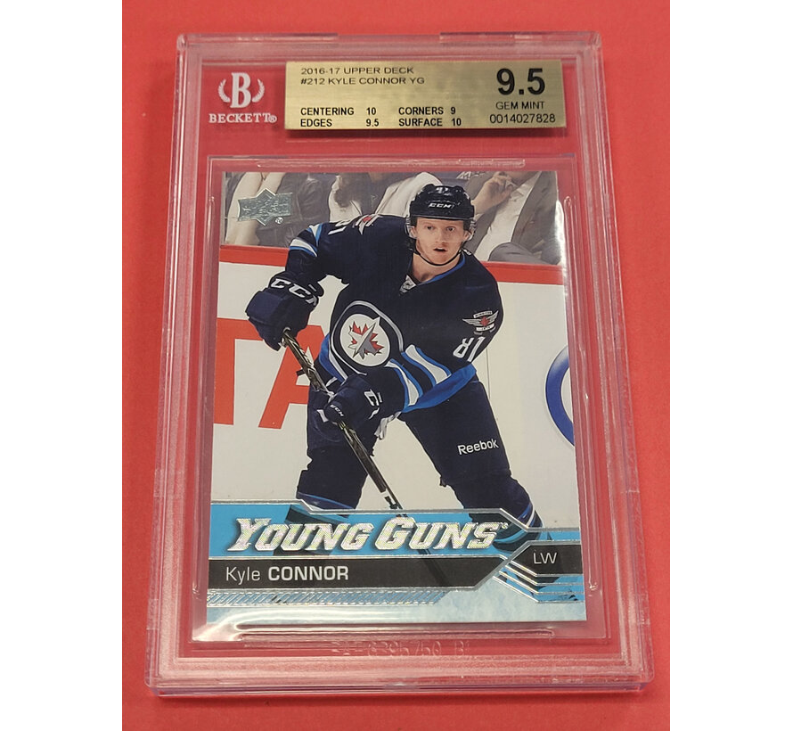 2016-17 UPPER DECK KYLE CONNOR YOUNG GUNS BECKETT 9.5
