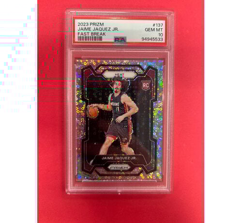 PANINI 2023 PANINI PRIZM JAIME JAQUEZ JR FAST BREAK PSA GRADED 10