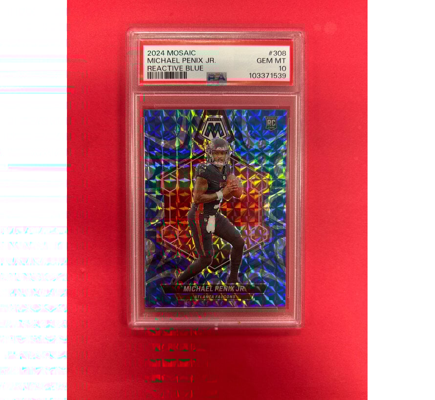 2024 PANINI MOSAIC MICHAEL PENIX JR REACTIVE BLUE PSA GRADED 10