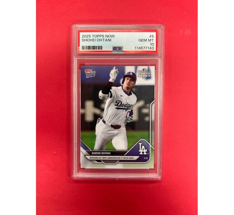 2025 TOPPS NOW SHOHEI OHTANI TOKYO SERIES PSA GRADED 10