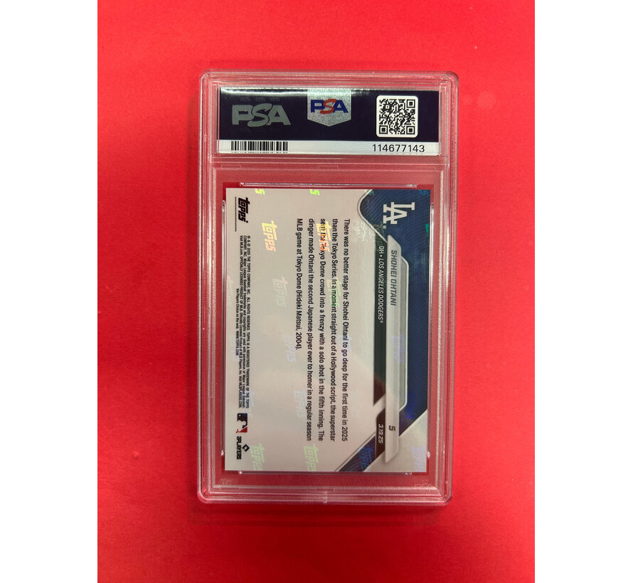 2025 TOPPS NOW SHOHEI OHTANI TOKYO SERIES PSA GRADED 10