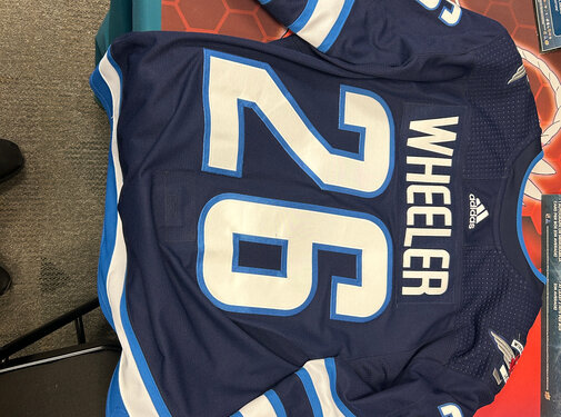 BLAKE WHEELER GAME USED PHOTOMATCHED 2019 STANLEY CUP PLAYOFFS JERSEY WINNIPEG JETS COA