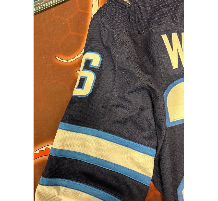 BLAKE WHEELER GAME USED PHOTOMATCHED 2019 STANLEY CUP PLAYOFFS JERSEY WINNIPEG JETS COA