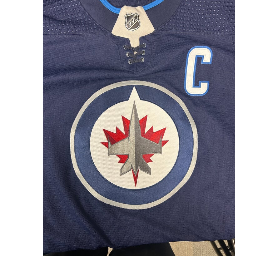 BLAKE WHEELER GAME USED PHOTOMATCHED 2019 STANLEY CUP PLAYOFFS JERSEY WINNIPEG JETS COA