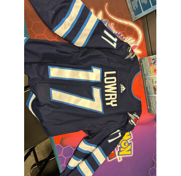 GAME USED ADAM LOWRY GAME USED PHOTOMATCHED 2018-19 HOME JERSEY WINNIPEG JETS COA