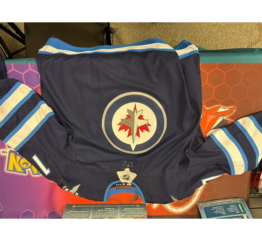 ADAM LOWRY GAME USED PHOTOMATCHED 2018-19 HOME JERSEY WINNIPEG JETS COA