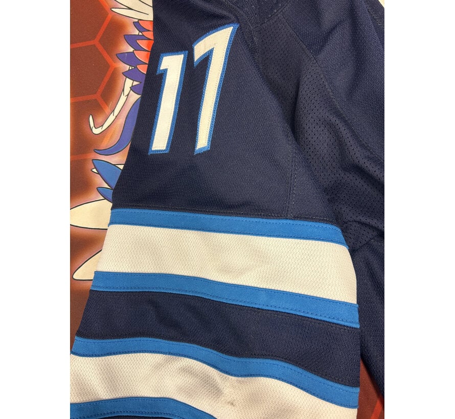 ADAM LOWRY GAME USED PHOTOMATCHED 2018-19 HOME JERSEY WINNIPEG JETS COA