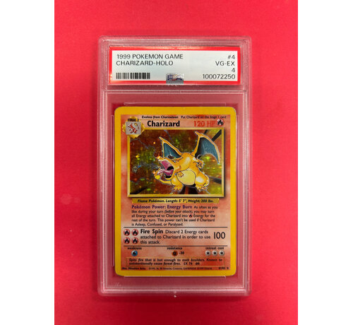 POKEMON 1999 POKEMON BASE SET CHARIZARD PSA GRADED 4